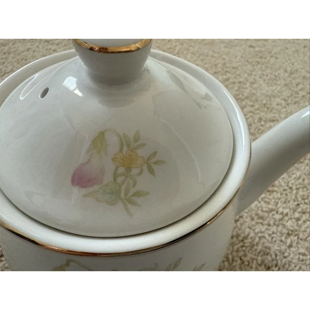 VTG Teapot‎ Windsor Made in England Sadler Pink Yellow Green Floral Flowers EUC